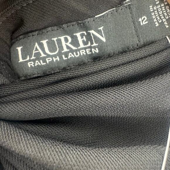 Lauren Ralph Lauren Chain Strap Twisted Jersey Gown Sleeveless Black Size 12 NWT - Picture 12 of 14